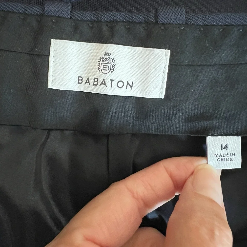 Aritzia‎ Babaton Women's Navy Wool Dress Pants Size 14 Trousers Classic Career - Picture 5 of 8